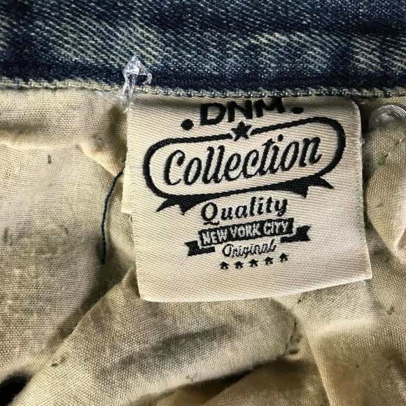 NWT - DNM Basket Weave Men's Slim Fit Distressed Mid Rise Blue Jeans - Size 36 - Picture 11 of 12